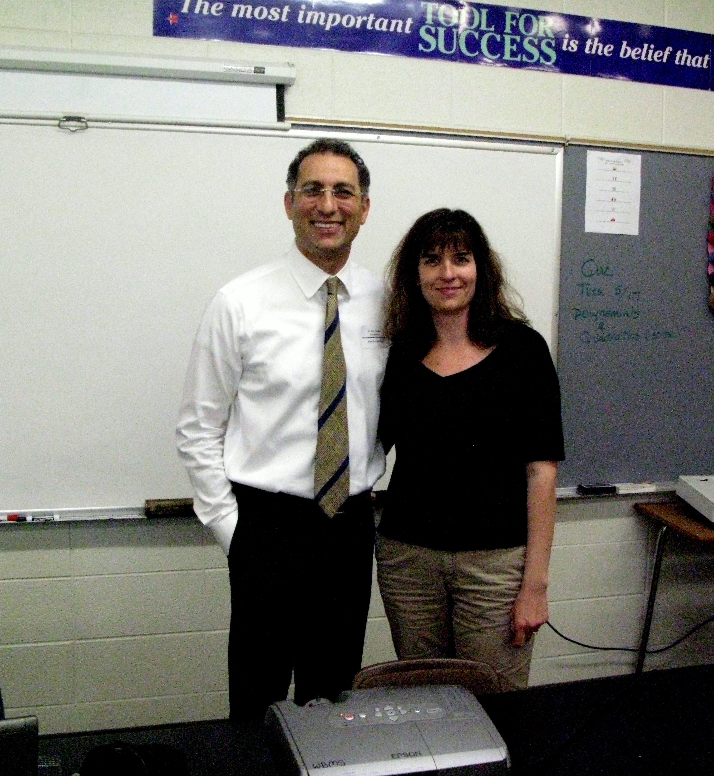 Dr. Elchahal visits Webb Bridge Middle School